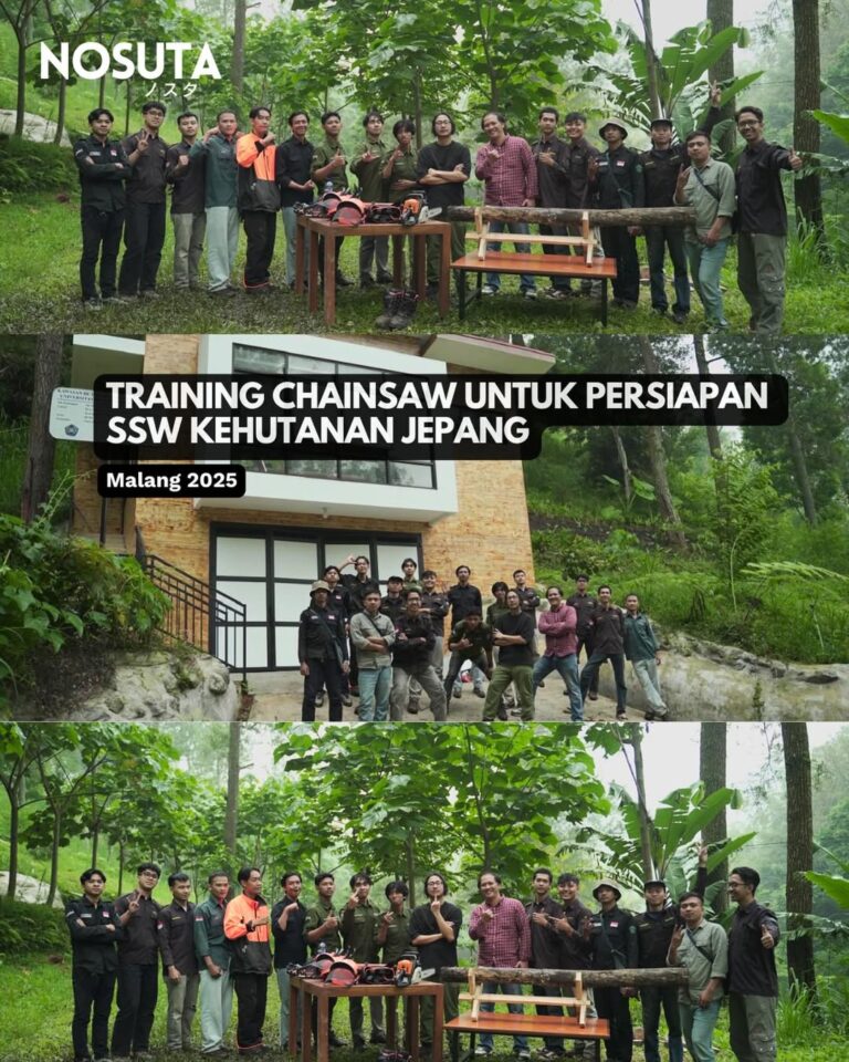 NOSUTA Gelar Training Chainsaw Perdana di Indonesia untuk Persiapan SSW Kehutanan Jepang