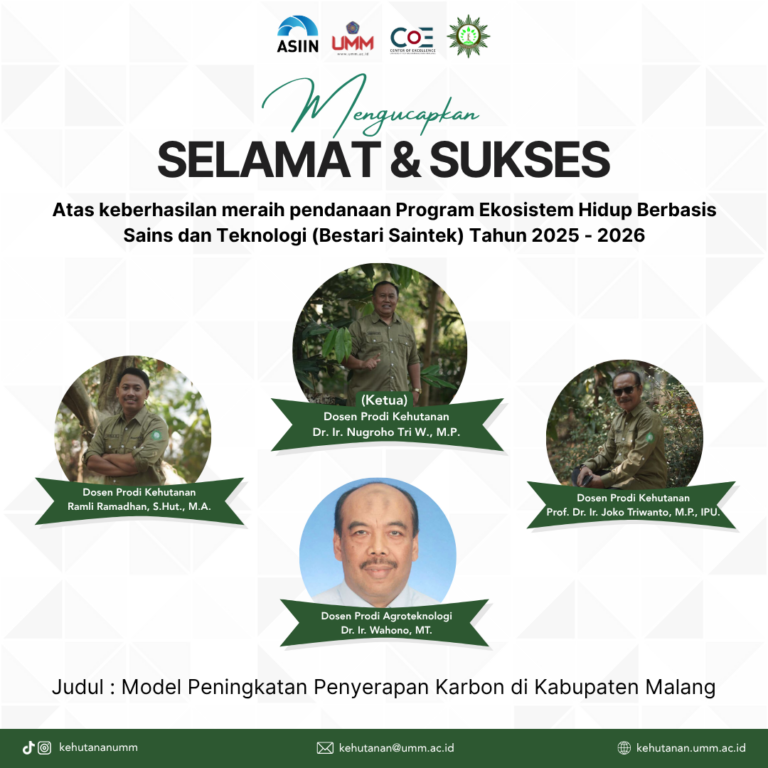 Dosen Kehutanan UMM Raih Pendanaan Bestari Saintek 2025–2026