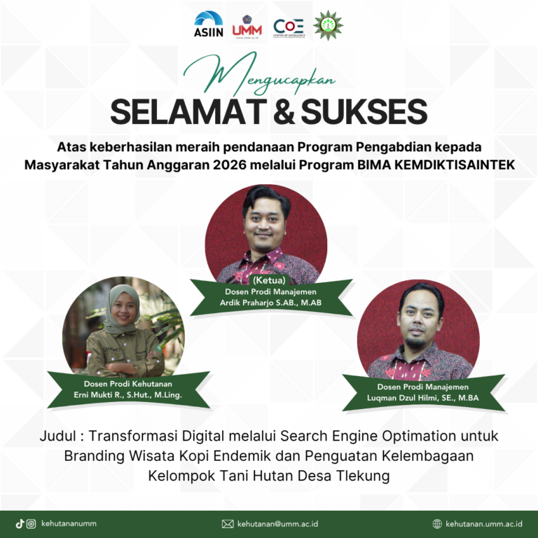 Tim Dosen UMM Raih Pendanaan Pengabdian BIMA 2026 untuk Penguatan Branding Wisata Kopi