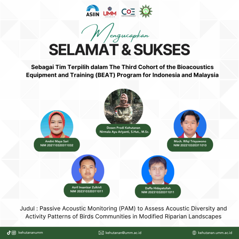 Tim Kehutanan UMM Lolos Program BEAT Internasional