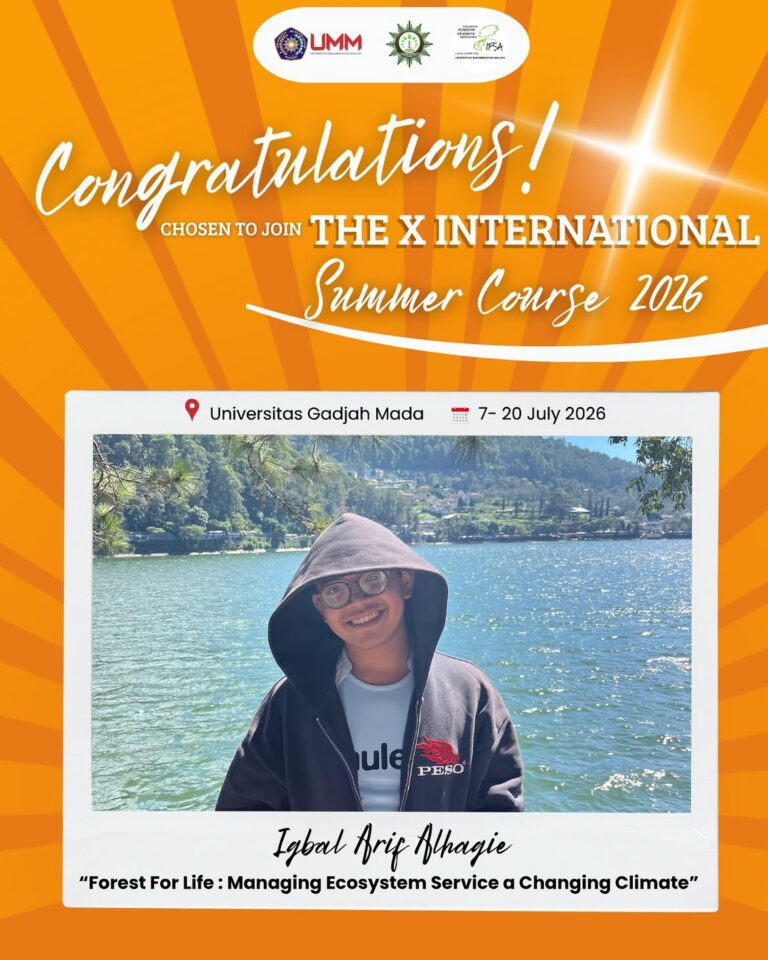 Mahasiswa Kehutanan UMM Lolos X International Summer Course 2026 di Universitas Gadjah Mada